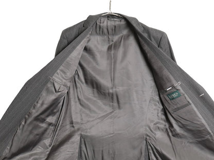 デッドストック 00s ローレン ラルフローレン テーラード ジャケット キッズ XL メンズ S オールド ポロ ブレザー ストライプ きれいめ 灰