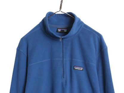 パタゴニア マイクロD ハーフジップ フリース プルオーバー メンズ L / 20年製 アウトドア ロンT 長袖 Tシャツ ハイネック トップス ブルー