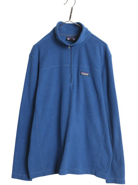 パタゴニア マイクロD ハーフジップ フリース プルオーバー メンズ L / 20年製 アウトドア ロンT 長袖 Tシャツ ハイネック トップス ブルー