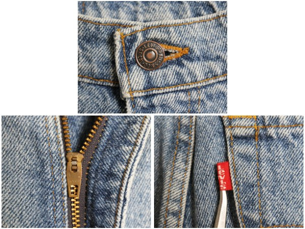 90s USA製 リーバイス 550 デニム パンツ メンズ 34 30 / オールド リラックス フィット テーパード ジーンズ ジーパン ヒゲ アタリ 赤タブ