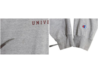 00s チャンピオン ハーバード 3段 カレッジ プリント 長袖 Tシャツ メンズ L / オールド ヘビーウェイト コットン ロンT 目付き 袖プリント