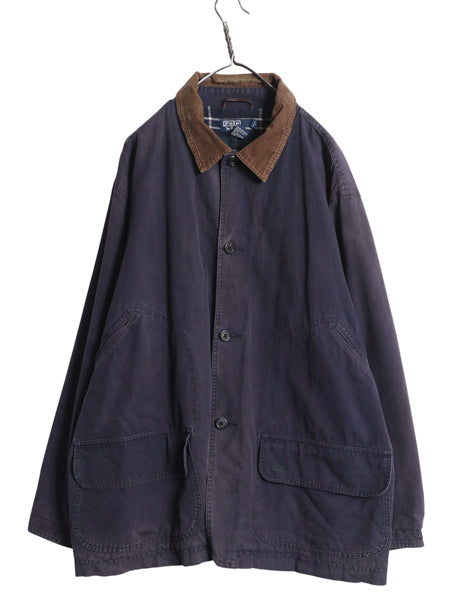 90s ポロ ラルフローレン コットン ハンティング ジャケット メンズ XL / オールド キャンバス チェック フランネル ライナー 大きいサイズ