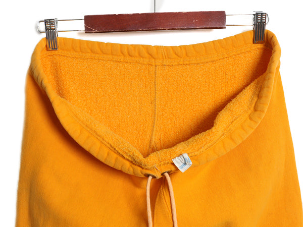 70s 単色タグ ★ チャンピオン リバースウィーブ スウェット パンツ メンズ XL ヴィンテージ USA製 目無し 無地 トレーナー マスタード 黄