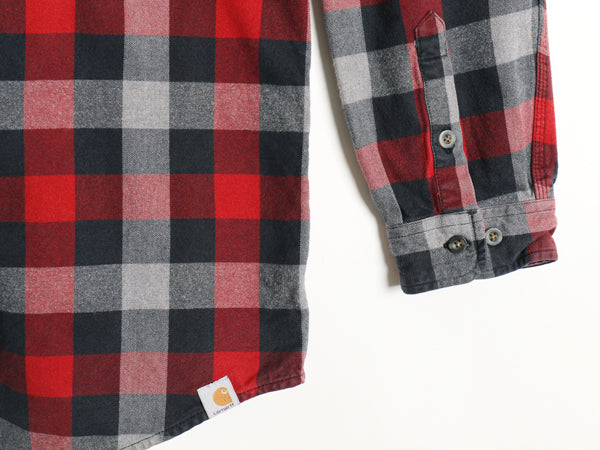 US企画 カーハート 長袖 ヘビー フランネル シャツ メンズ XL / チェック ORIGINAL FIT ネルシャツ ワーク 大きいサイズ 廃盤 マルチカラー