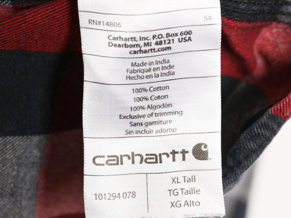 US企画 カーハート 長袖 ヘビー フランネル シャツ メンズ XL / チェック ORIGINAL FIT ネルシャツ ワーク 大きいサイズ 廃盤 マルチカラー
