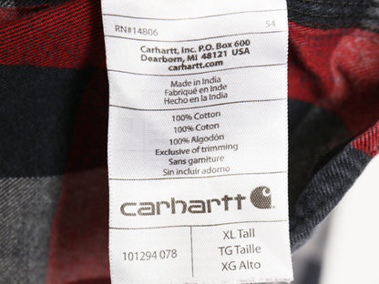 US企画 カーハート 長袖 ヘビー フランネル シャツ メンズ XL / チェック ORIGINAL FIT ネルシャツ ワーク 大きいサイズ 廃盤 マルチカラー