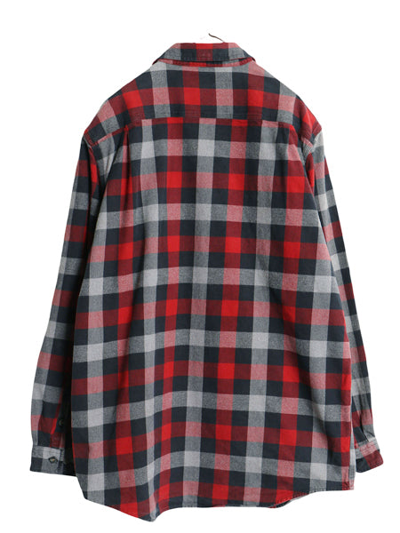 US企画 カーハート 長袖 ヘビー フランネル シャツ メンズ XL / チェック ORIGINAL FIT ネルシャツ ワーク 大きいサイズ 廃盤 マルチカラー