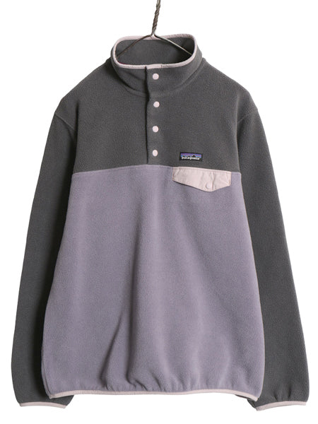 パタゴニア ライトウェイト シンチラ スナップT レディース L / 18年製 フリース プルオーバー ジャケット ジャンパー アウトドア ツートン