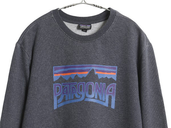パタゴニア プリント スウェット メンズ S 17年製 トレーナー ストレッチ カットソー 長袖 Tシャツ ロンT グラフィック クルーネック 薄手