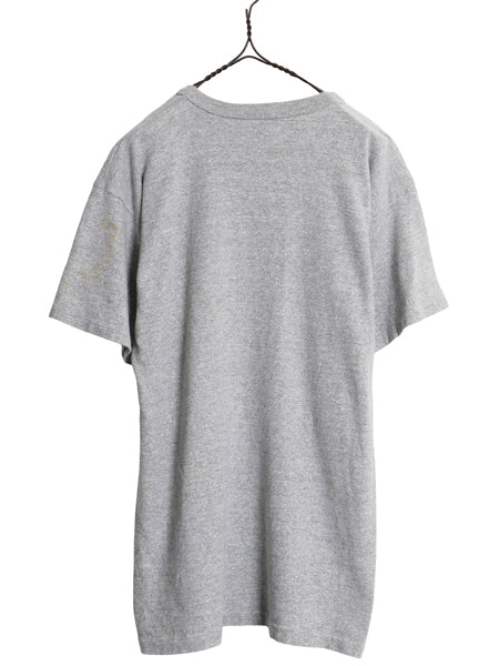 80s USA製 ★ チャンピオン 3段 カレッジ プリント Tシャツ メンズ L 小さめ M ヴィンテージ 88 12 シングルステッチ カットソー 霜降り 灰