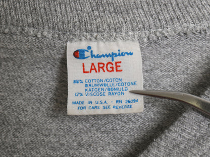 80s USA製 ★ チャンピオン 3段 カレッジ プリント Tシャツ メンズ L 小さめ M ヴィンテージ 88 12 シングルステッチ カットソー 霜降り 灰