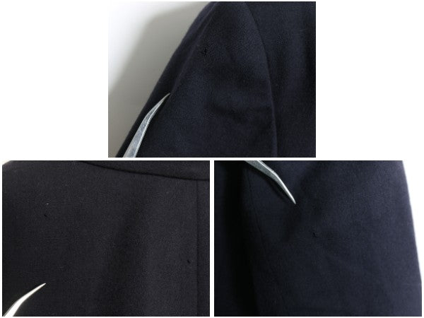 90s USA製 ローレン ラルフローレン ダブルブレスト テーラード ジャケット レディース L 程/ オールド ブレザー 金ボタン 紺ブレ ウール