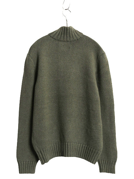 00s ポロ ラルフローレン コットン ニット セーター メンズ М / 古着 オールド ハイネック ハーフジップ ワンポイント リブ編み シンプル