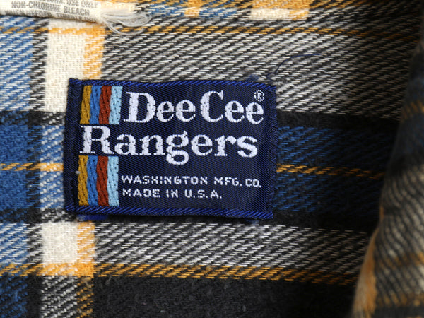 80s USA製 Dee Cee ヘビー フランネル 長袖 ウエスタン シャツ メンズ L 程/ ヴィンテージ チェック ネルシャツ ヘビーネル マルチカラー