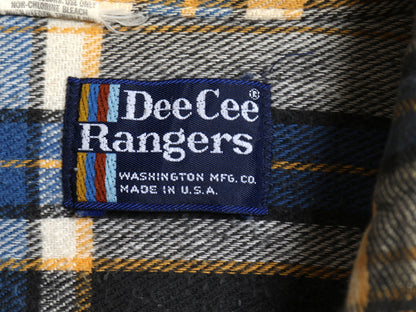 80s USA製 Dee Cee ヘビー フランネル 長袖 ウエスタン シャツ メンズ L 程/ ヴィンテージ チェック ネルシャツ ヘビーネル マルチカラー