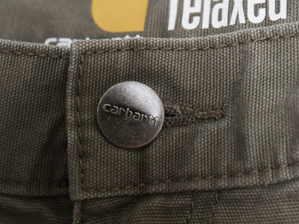 US企画 カーハート キャンバス カーゴ ショートパンツ メンズ 34 / ワーク ショーツ 短パン ストレッチ コットン ダック シンプル カーキ