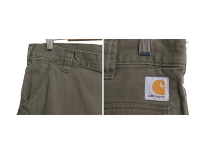 US企画 カーハート キャンバス カーゴ ショートパンツ メンズ 34 / ワーク ショーツ 短パン ストレッチ コットン ダック シンプル カーキ