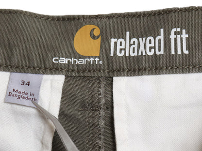 US企画 カーハート キャンバス カーゴ ショートパンツ メンズ 34 / ワーク ショーツ 短パン ストレッチ コットン ダック シンプル カーキ