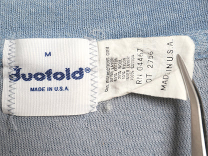80s USA製 デュオフォールド 2レイヤー 長袖 Tシャツ メンズ M / ヴィンテージ ロンT アンダーシャツ 無地 ストレッチ インナー カットソー