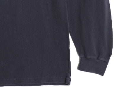 90s ポロ ラルフローレン 鹿の子 長袖 Tシャツ メンズ L 古着 オールド ロンT ロングスリーブ コットン ワンポイント カットソー ネイビー