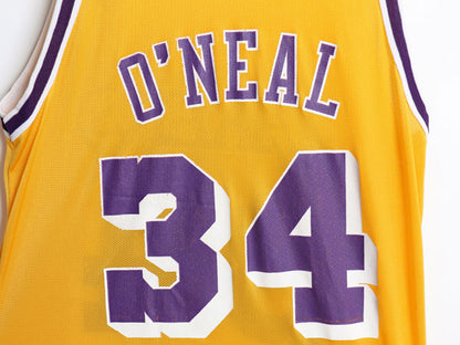 90s レイカーズ メッシュ タンクトップ メンズ XL 程 オールド NBA オフィシャル シャック チャンピオン ユニフォーム バスケ 大きいサイズ
