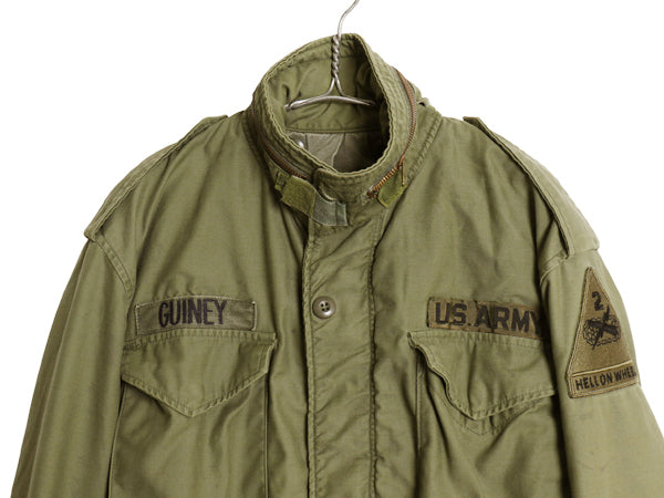 80s 米軍実物 US ARMY M-65 フィールド ジャケット SMALL LONG / 82年製 ヴィンテージ ミリタリー 軍物 3rd ブラス ブルゾン ジャンパー