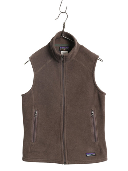 パタゴニア シンチラ フリース ベスト レディース S 古着 08年製 アウトドア ハイネック フルジップ ノースリーブ 前開き 重ね着 シンプル