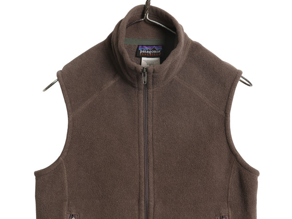 パタゴニア シンチラ フリース ベスト レディース S 古着 08年製 アウトドア ハイネック フルジップ ノースリーブ 前開き 重ね着 シンプル