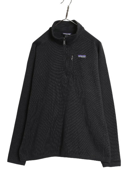 パタゴニア ベターセーター ハーフジップ メンズ L / 古着 18年製 アウトドア フリース セーター 裏起毛 プルオーバー ジャケット ブラック