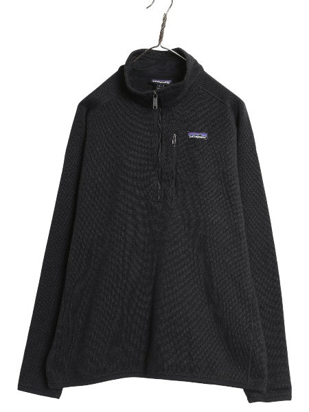 パタゴニア ベターセーター ハーフジップ メンズ L / 古着 18年製 アウトドア フリース セーター 裏起毛 プルオーバー ジャケット ブラック