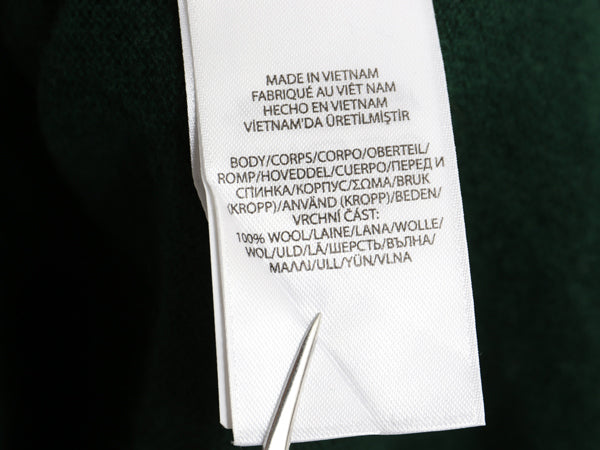 ポロ ラルフローレン ハーフジップ ニット セーター メンズ S 古着 長袖ニット ウール ハイゲージ ポニー無し 無地 ハイネック シンプル 緑