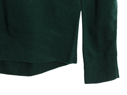 ポロ ラルフローレン ハーフジップ ニット セーター メンズ S 古着 長袖ニット ウール ハイゲージ ポニー無し 無地 ハイネック シンプル 緑