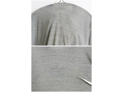 80s USA製 アディダス ロゴ プリント Tシャツ メンズ L 小さめ M / ヴィンテージ グラフィック 3ライン シングルステッチ カットソー 杢灰