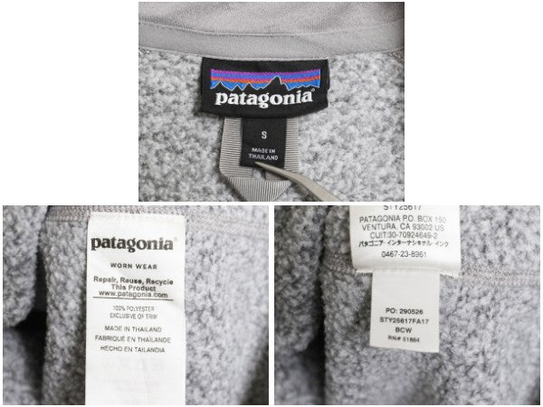パタゴニア ベターセーター ハーフジップ レディース S 17年製 アウトドア 裏起毛 フリース セーター プルオーバー ジャケット ブルゾン 灰