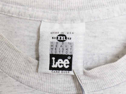 90s USA製 企業 アート メッセージ イラスト プリント Tシャツ メンズ XXL / オールド グラフィック ヘビーウェイト 地球 大きいサイズ 灰