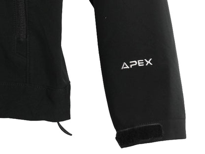 US企画 ノースフェイス APEX ソフトシェル ジャケット メンズ XL アウトドア フルジップ 裏 フリース ストレッチ ジャンパー 防風 ブラック