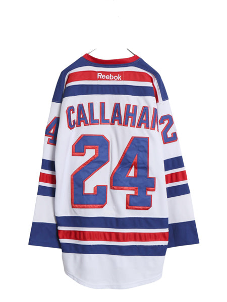 レンジャーズ メッシュ ホッケー ジャージ メンズ XXL 程/ NHL オフィシャル リーボック アイスホッケー ユニフォーム 大きいサイズ 重ね着
