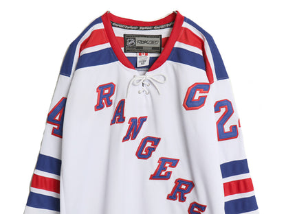 レンジャーズ メッシュ ホッケー ジャージ メンズ XXL 程/ NHL オフィシャル リーボック アイスホッケー ユニフォーム 大きいサイズ 重ね着