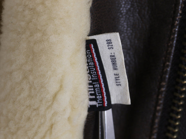 90s USA製 ★ エルエルビーン G-1 タイプ 本革 レザー フライト ジャケット メンズ M / オールド 革ジャン ボア ライナー付き ボンバー 茶