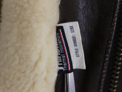 90s USA製 ★ エルエルビーン G-1 タイプ 本革 レザー フライト ジャケット メンズ M / オールド 革ジャン ボア ライナー付き ボンバー 茶