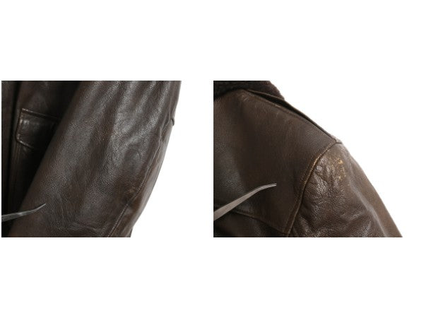 90s USA製 ★ エルエルビーン G-1 タイプ 本革 レザー フライト ジャケット メンズ M / オールド 革ジャン ボア ライナー付き ボンバー 茶