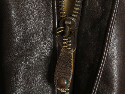 90s USA製 ★ エルエルビーン G-1 タイプ 本革 レザー フライト ジャケット メンズ M / オールド 革ジャン ボア ライナー付き ボンバー 茶