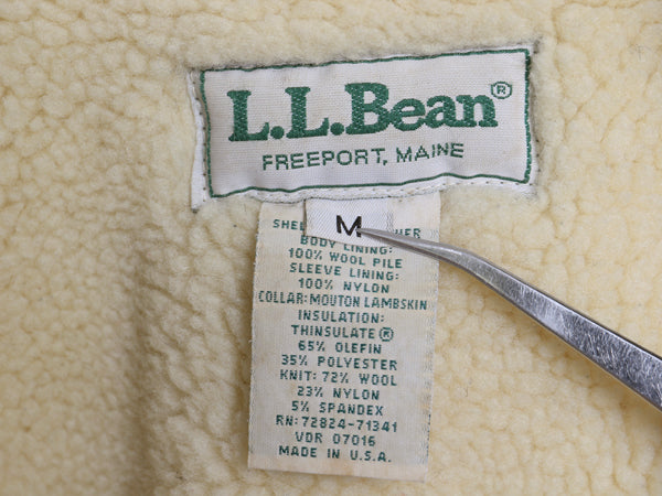 90s USA製 ★ エルエルビーン G-1 タイプ 本革 レザー フライト ジャケット メンズ M / オールド 革ジャン ボア ライナー付き ボンバー 茶