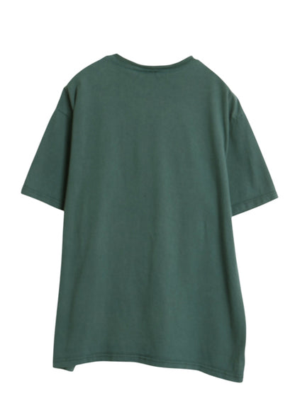 90's USA製 ナイキ ビッグ スウッシュ プリント Tシャツ メンズ M オールド ヘビーウェイト ロゴ グラフィック アート カットソー グリーン