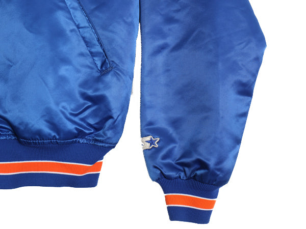 90s USA製 メッツ ナイロン サテン スタジャン メンズ XL オールド MLB オフィシャル スターター 中綿 キルティング ライナー 大きいサイズ