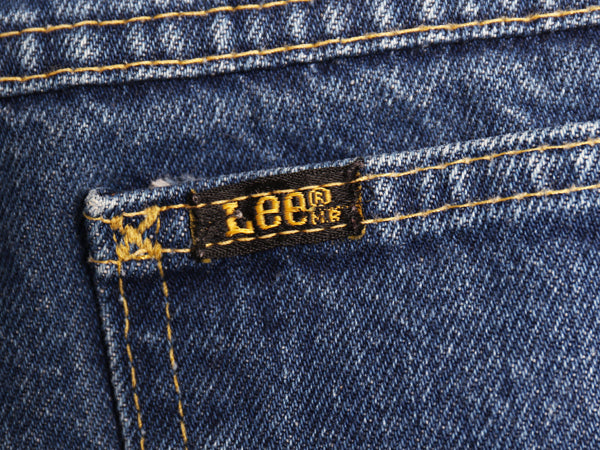 80s USA製 リー 200 デニム パンツ 実寸 34 30 古着 ヴィンテージ ジーパン ジーンズ ストレート ボトムス ジッパーフライ 5ポケット 濃紺