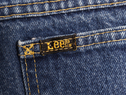 80s USA製 リー 200 デニム パンツ 実寸 34 30 古着 ヴィンテージ ジーパン ジーンズ ストレート ボトムス ジッパーフライ 5ポケット 濃紺