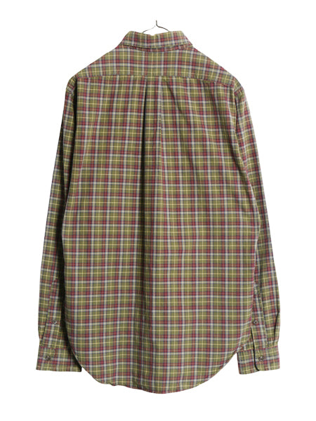 00s ラルフローレン チェック 長袖 ボタンダウン シャツ メンズ S オールド ポロ CLASSIC FIT コットン ワンポイント ポニー マルチカラー