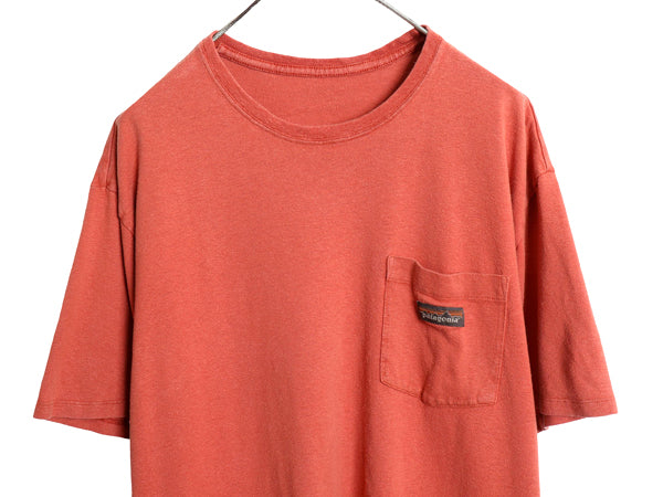 パタゴニア ポケット付き 半袖 Tシャツ メンズ L 程 / 19年製 アウトドア ポケT カットソー ワンポイント 麻 ヘンプ オーガニック コットン