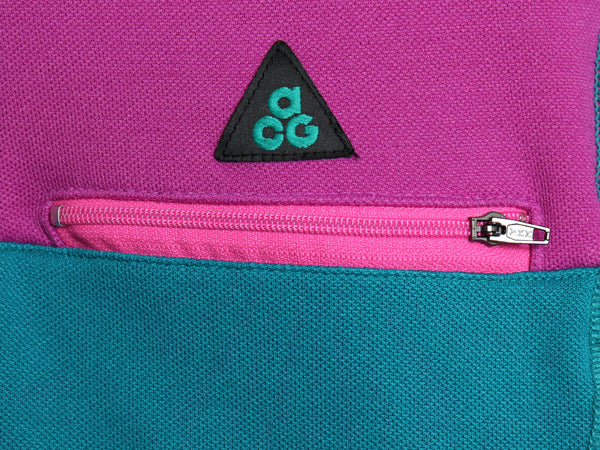 90s USA製 ナイキ ACG THERMAX ハーフジップ トラックトップ メンズ S / 古着 オールド 裏起毛 ストレッチ ジャージ プルオーバー トップス